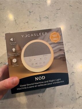 New Yogasleep NOD Sleep Sound Machine & Night Light - Gray/White